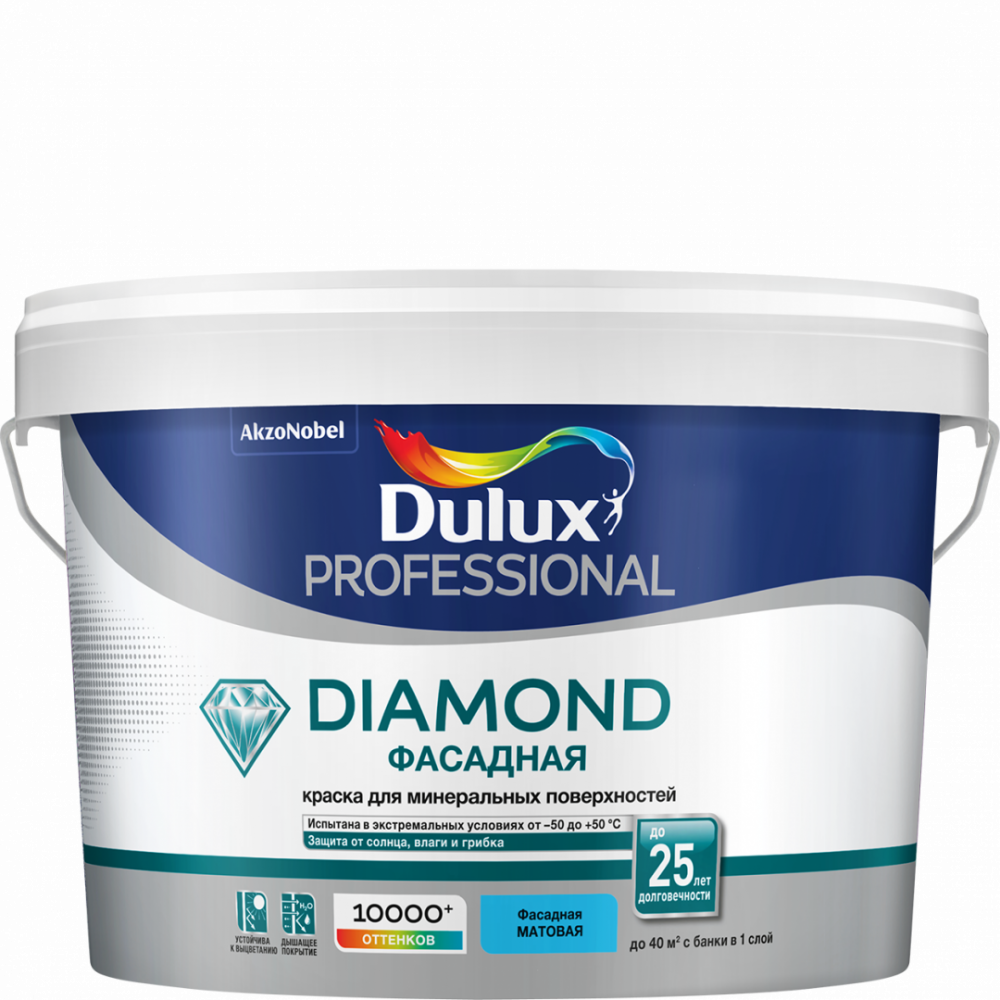 Краска Dulux Professional Diamond Фасадная гладкая мат BM