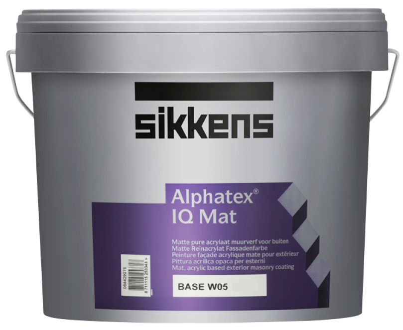 Глубокоматовая краска с высокой износостойкостью для наружных и внутренних работ Sikkens Alphatex IQ Mat