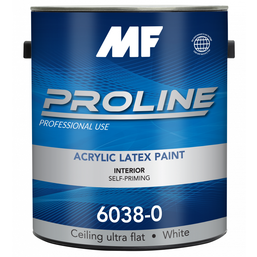 Акриловая глубокоматовая краска для потолков MF Paints Proline Blue 6038 Ceiling Paint Ultra flat