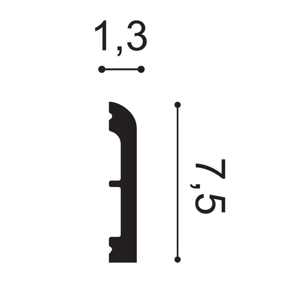 SX183F Многофункциональный профиль гибкий Orac Decor Полиуретан Orac Decor
