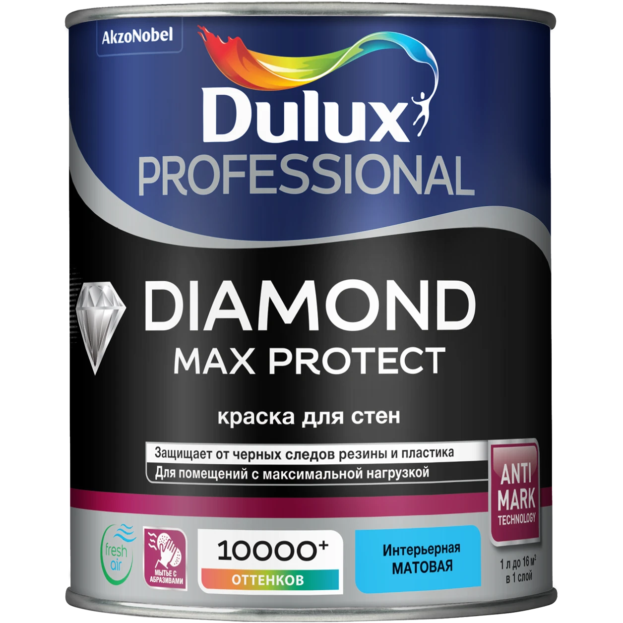 Краска Dulux Professional Diamond Max Protect для стен Матовая 0,9-9 л