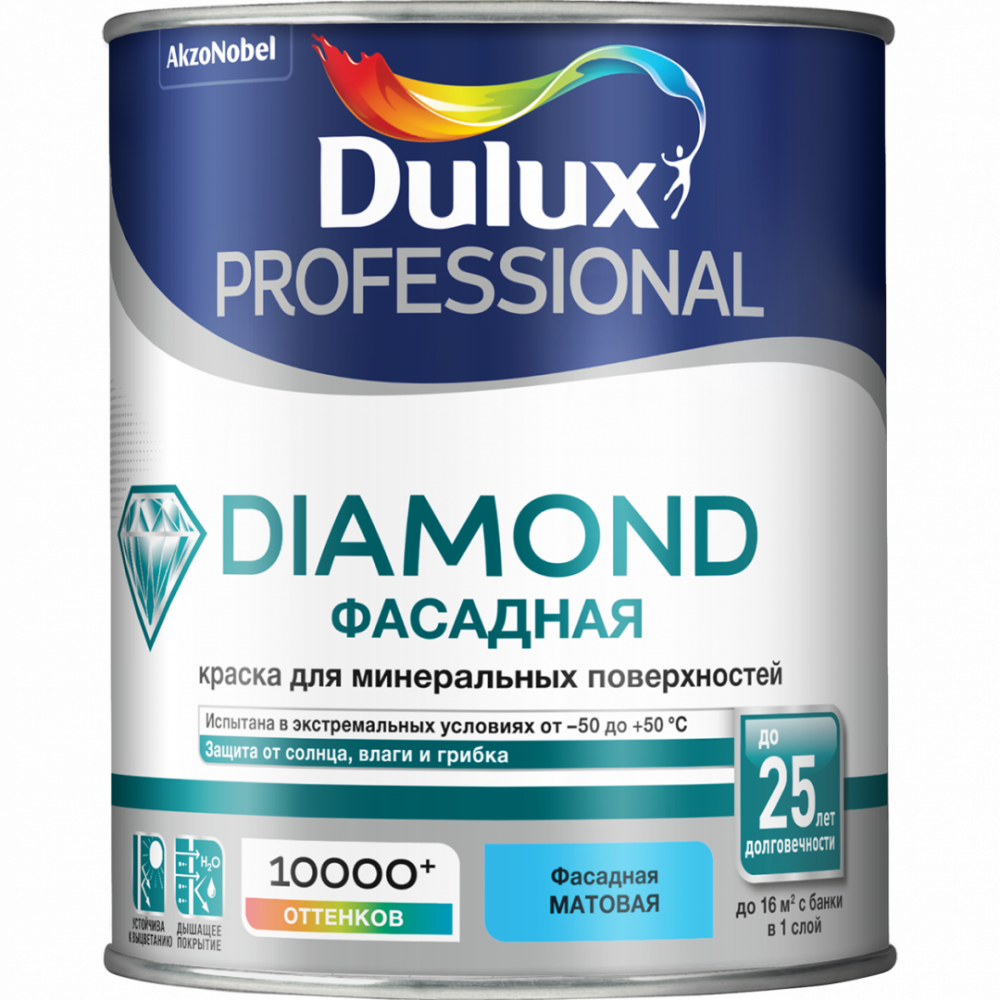 Краска Dulux Professional Diamond Фасадная гладкая мат