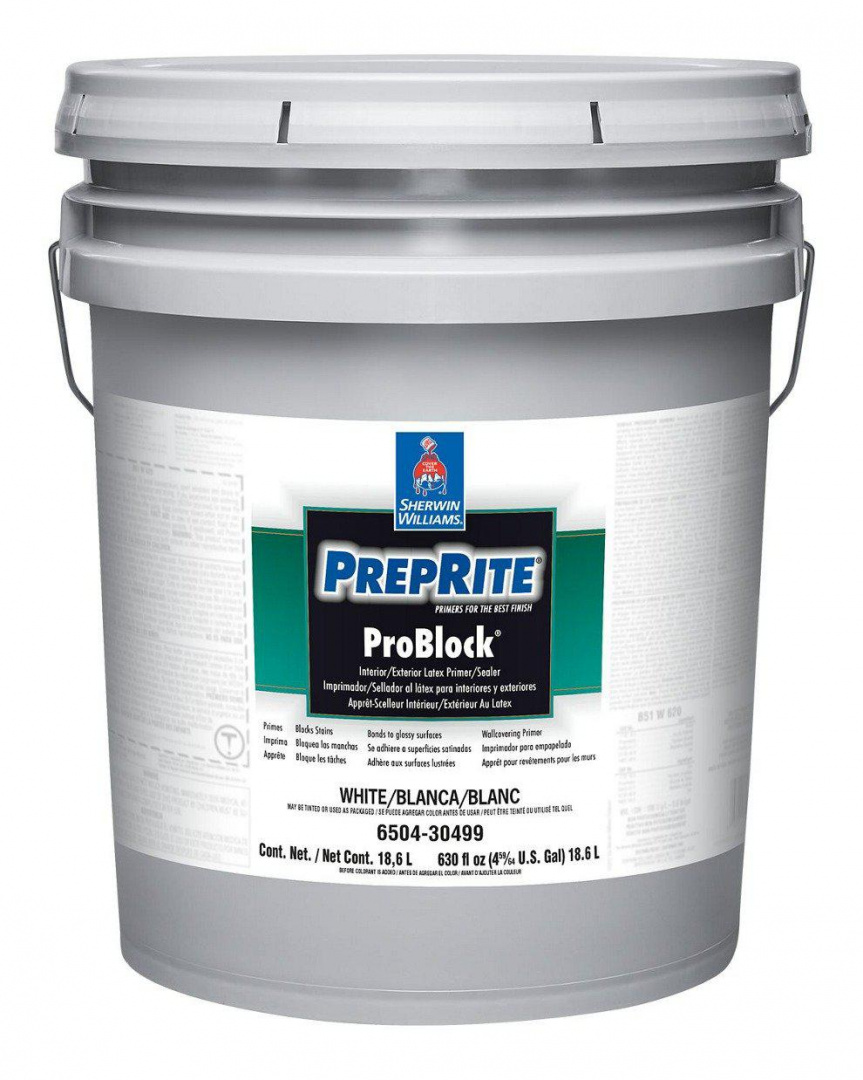 Грунтовка Sherwin Williams PrePrite ProBlock Latex Primer Sealer Int/Ext Блокирующая пятна