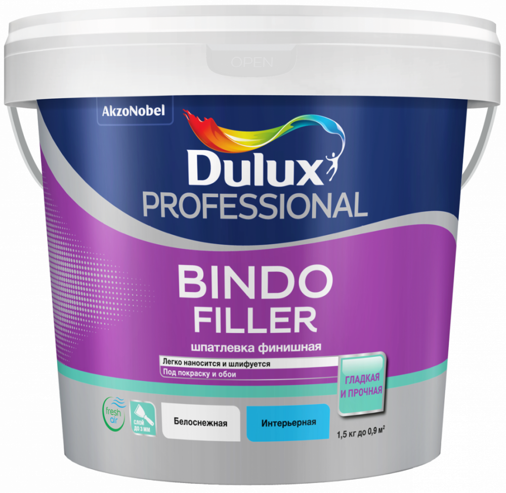 Шпатлевка финишная Dulux Bindo Filler 0,9-8,6 л