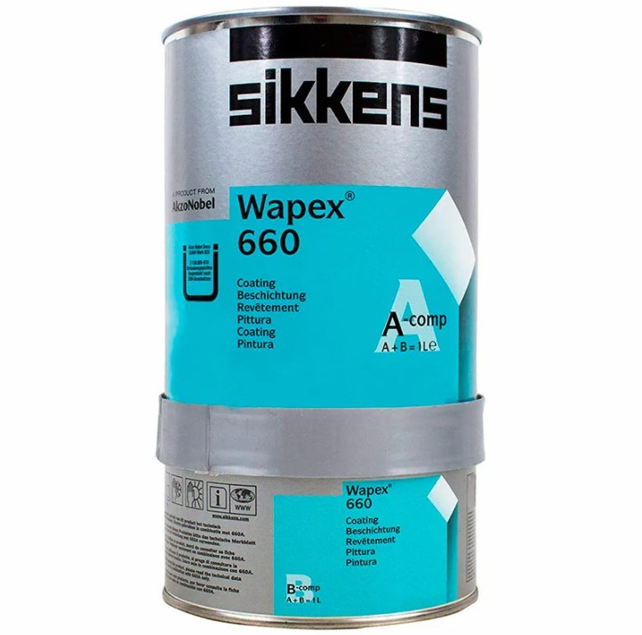 Полуматовое высокопрочное двухкомпонентное эпоксидное покрытие для пола и стен Wapex 660